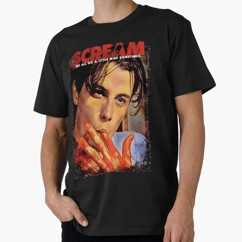 

Scream Movie b-illy Loomis Skeet Ulrich Horror Movies Scary Halloween gift T shirt for man Large size Tops 100% cotton clothes
