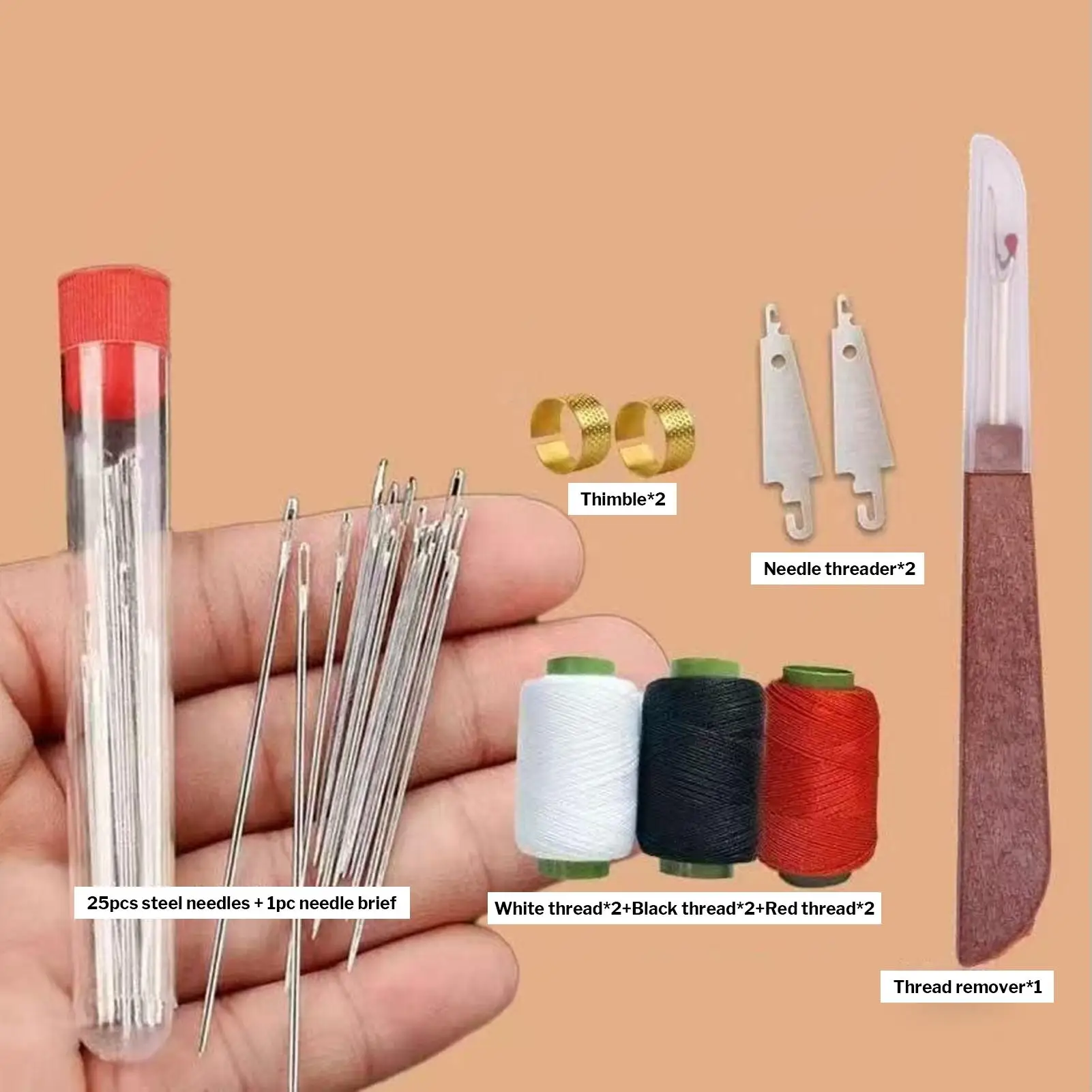 37Pcs Sewing Kit with Needle & Thread Multifunctional Sewing Tool Set for Tailors Craft Travel Home College Dormitory