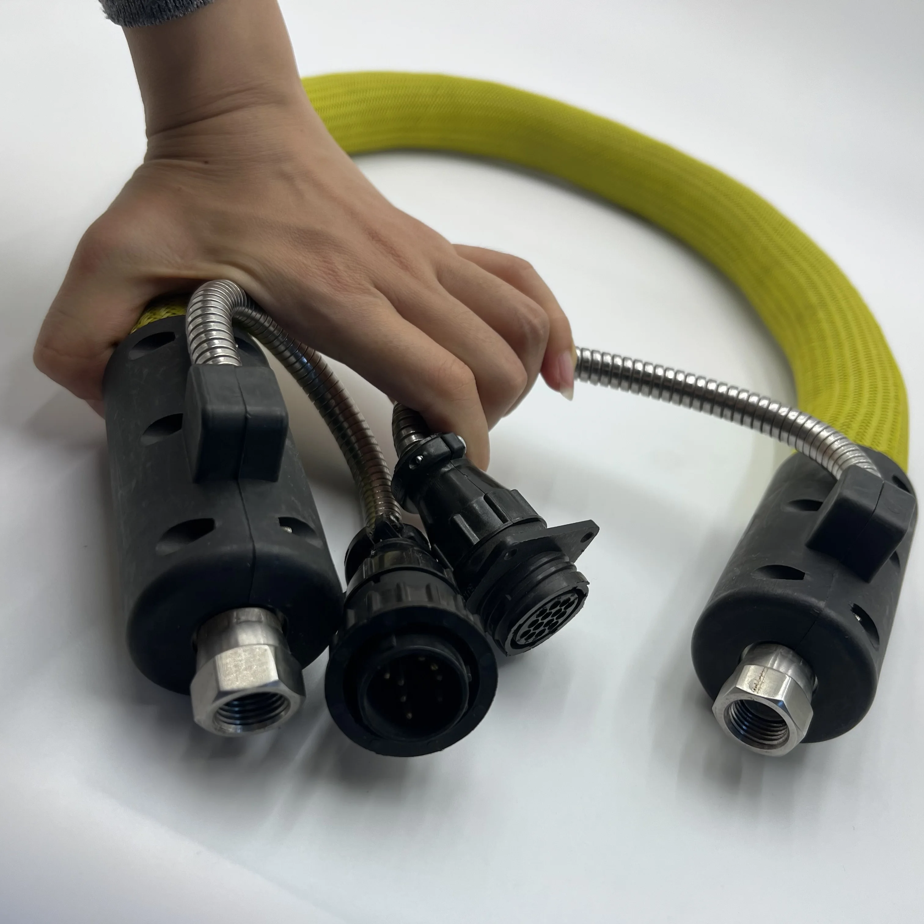 Electric Heated Hot Melt Glue Hose PTFE Lined Thermal Insulated 6mm Cutting for Automatic Packaging & Box Sealing Machine view 2