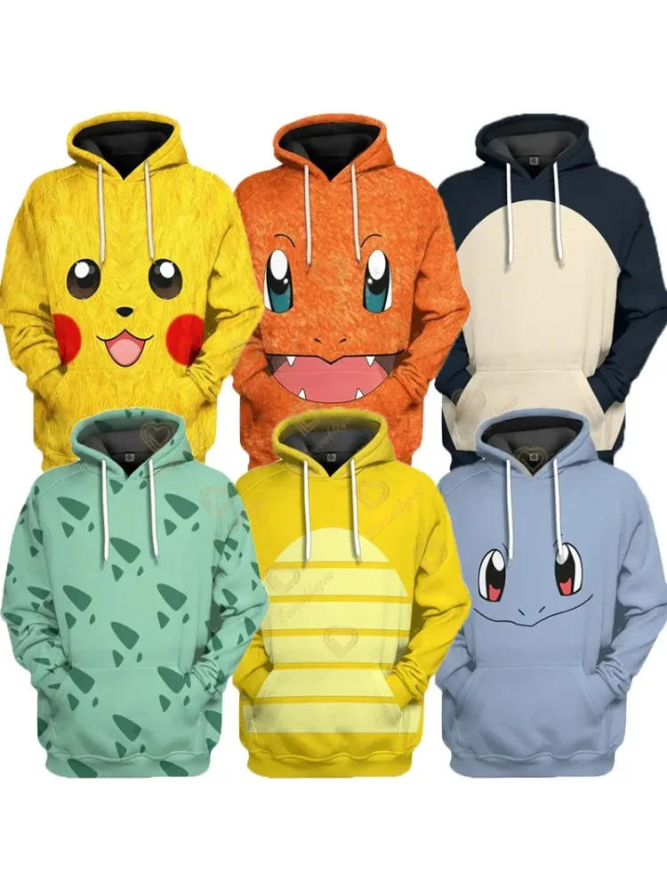Cosplay Pokemon Sweatshirt Pikachu Junge Mädchen Hoodie Baumwolle Kinder Kapuzen Sportswear Jungen Kleidung 4 5 6 7 8 9 10 11 12 13 14 Y