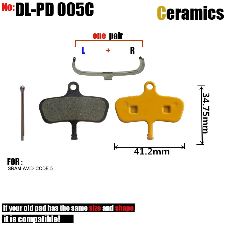 

10 pair Ceramics Bicycle Disc Brake Pads For SRAM AVID CODE 5 MTB Mountain BIKE Part
