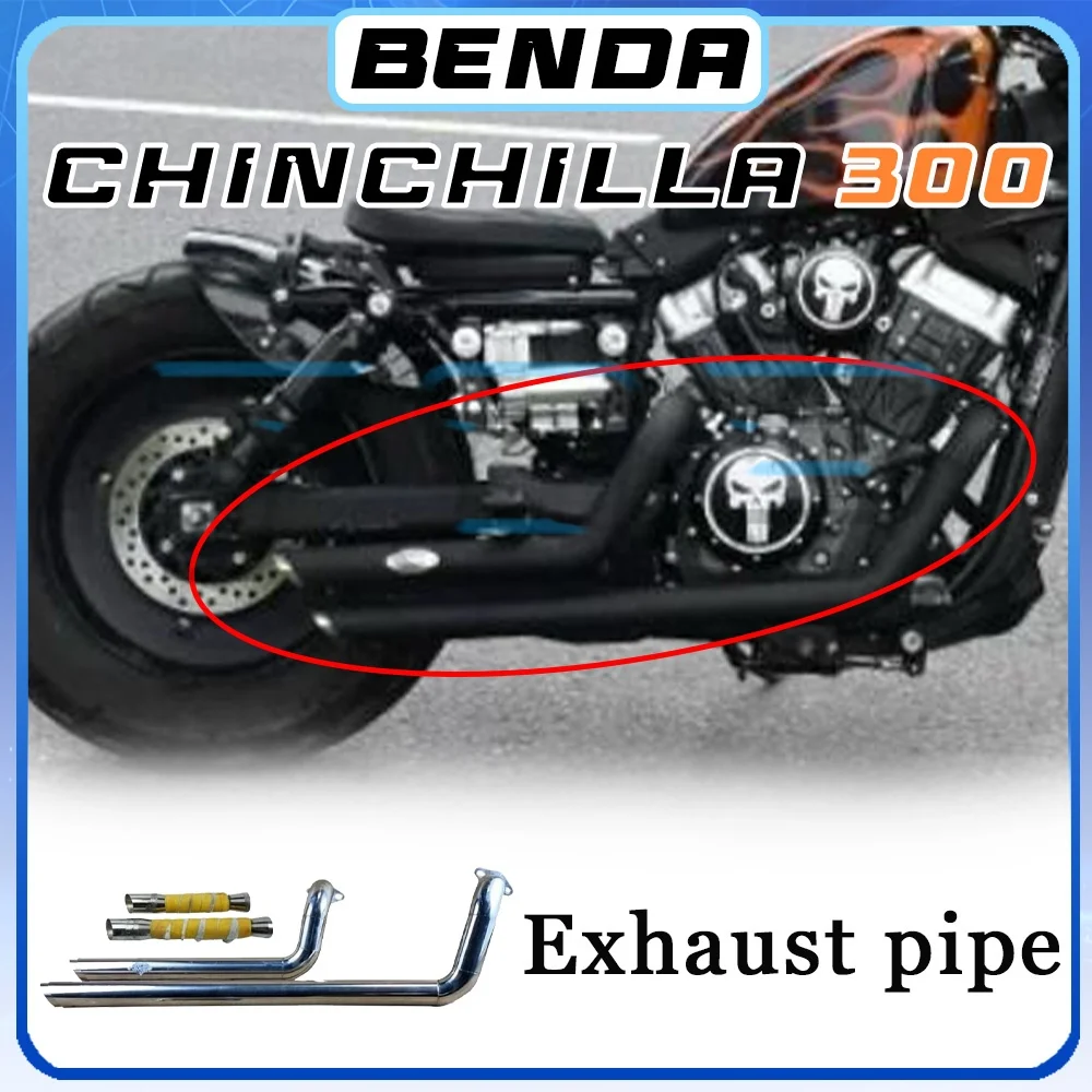 

Noise reduction accessories BENDA CHINCHILLA 300 dual-outlet stainless steel angled exhaust pipe 300chinchilla 300 CHINCHILLA