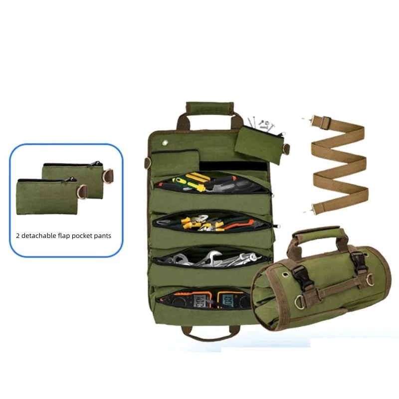 

Сумка для хранения аппаратных инструментов, ткань Оксфорд, сумка для аксессуаров, ручная свернутая холщовая сумка, органайзер для инструментов электрика