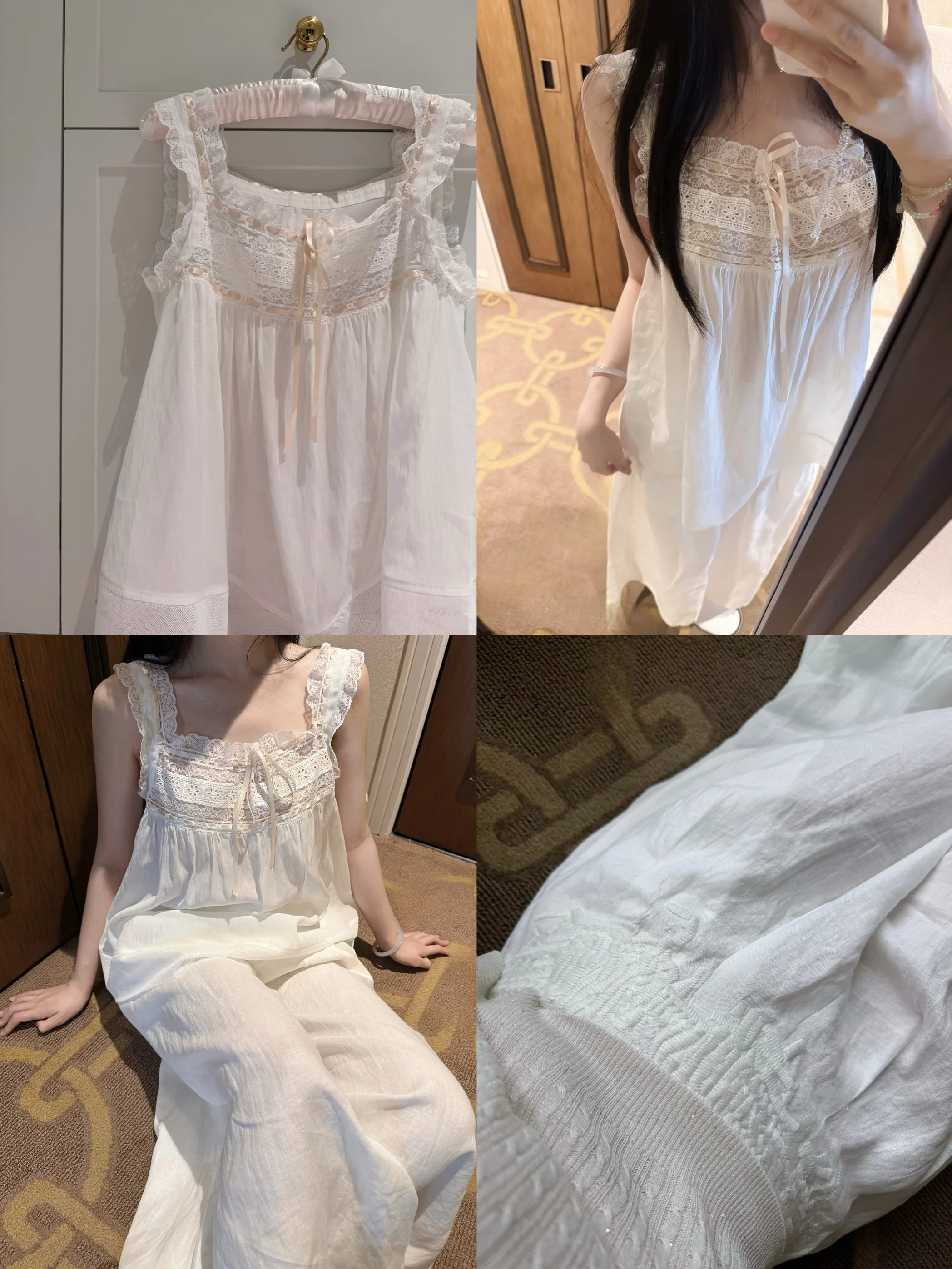 

CICIGIRL Store Owner's Exclusive! Summer White Flower Lace Trim ter Vest Sweet Sle No Chest Pad Outerwear Regular Length