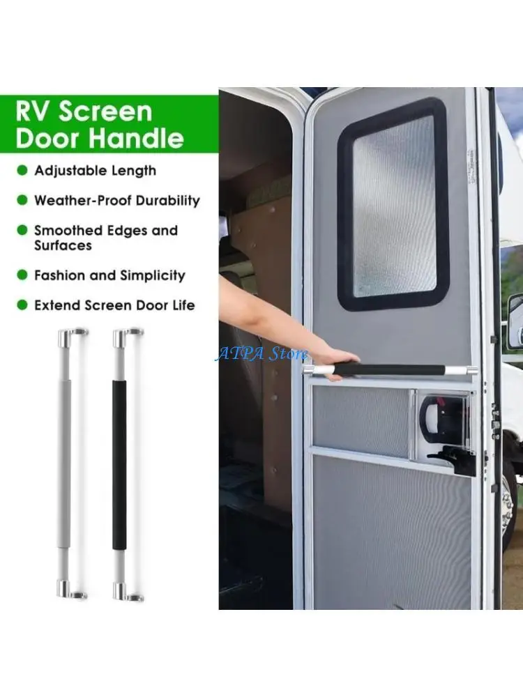 

U13C Car Adjustable Screen Door Handle Latches 21.6'' to 32.3'' Motorhome Travel Trailer