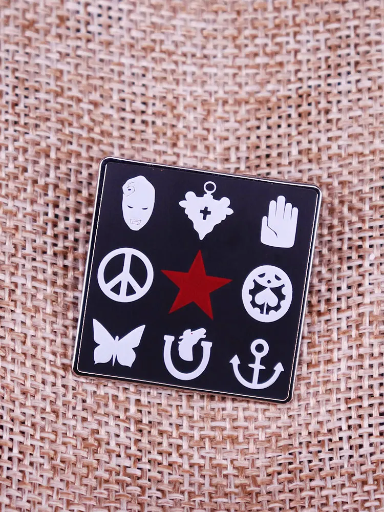 جوجوس مغامرة غريبة المينا دبوس أنيمي بروش جوولين كوجوه السيف فراشة القوى جوتارو كوجو الحد الأدنى الخنفساء شارة مجوهرات