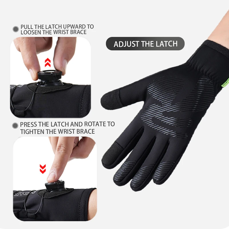 ل ● قفازات شتوية مرآة للرجال والنساء قفازات جري دافئة تعمل باللمس متوافقة، مناسبة للقيادة في الشتاء وركوب الدراجات والمشي لمسافات طويلة #3