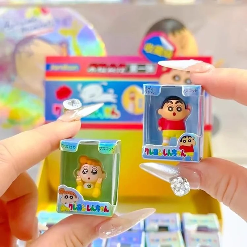 الأصلي جاندوم تلوين شين تشان صندوق أعمى شين تشان أنيمي الشكل الأرز الحبوب دمية شخصية صغيرة لطيف الكرتون نموذج الاطفال اللعب هدية