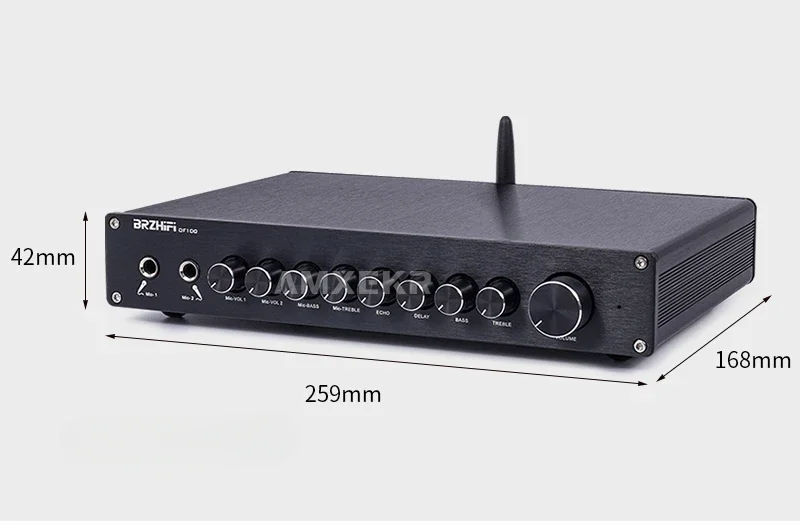 OF100 profesional KTV Home HD Karaoke preamplificador efector mezclador Anti-howling Bluetooth 5,3 M65831 Mezclador Chip Phono preamplificador