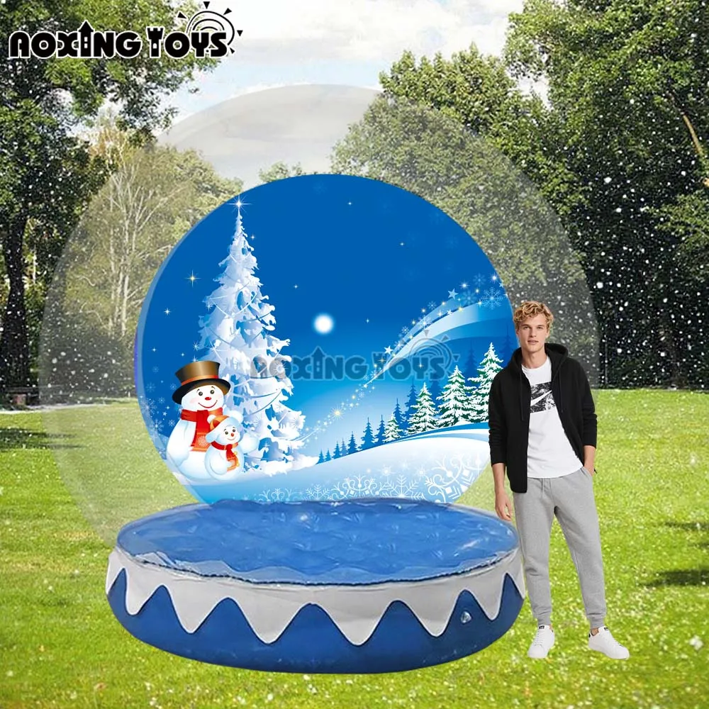 Boule à neige gonflable géante de 10 pieds, dôme à bulles, décoration publicitaire de noël en plein air, tente de photographie pour événements de Festival