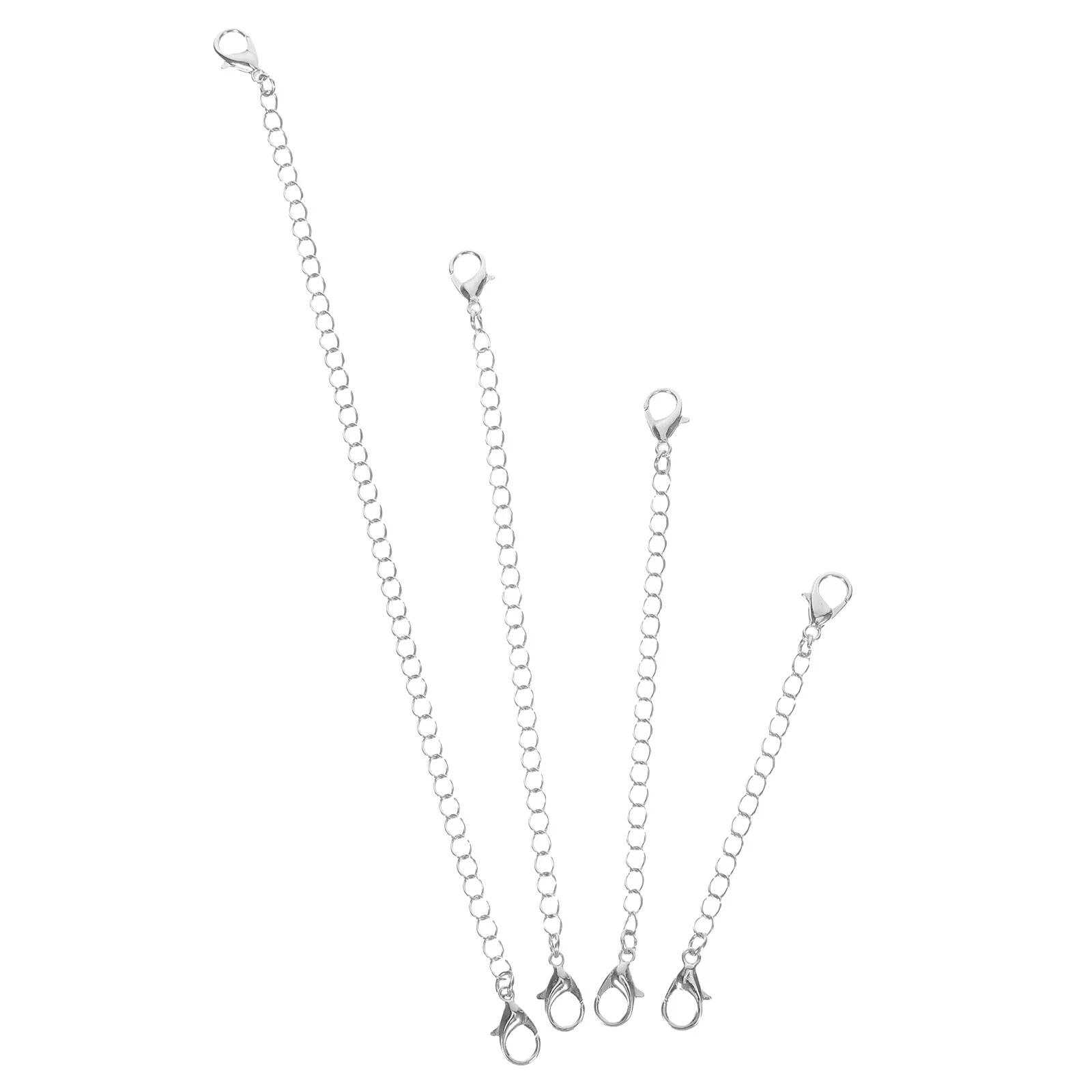 

4pcs Stainless Steel Chain Kit 5/7/10/15Cm Necklace Extender With Lobster Clasp For Diy Jewelry Making Craft Projects