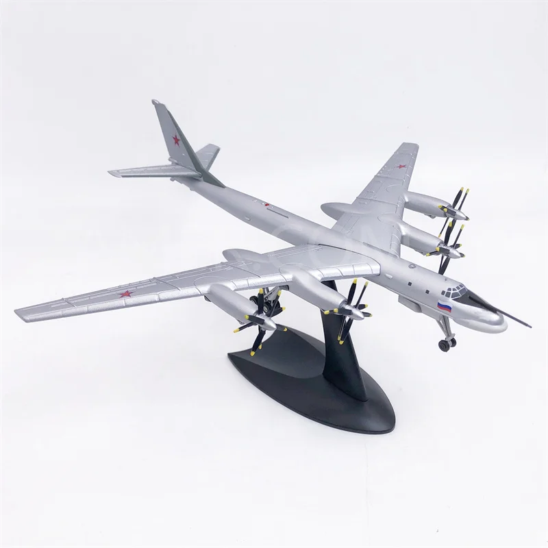 AMER COM Russia Air Force Tupolev Tu-95ms Bear Strategic Bomber 1/200 Diecast Aircraft Airplane Model