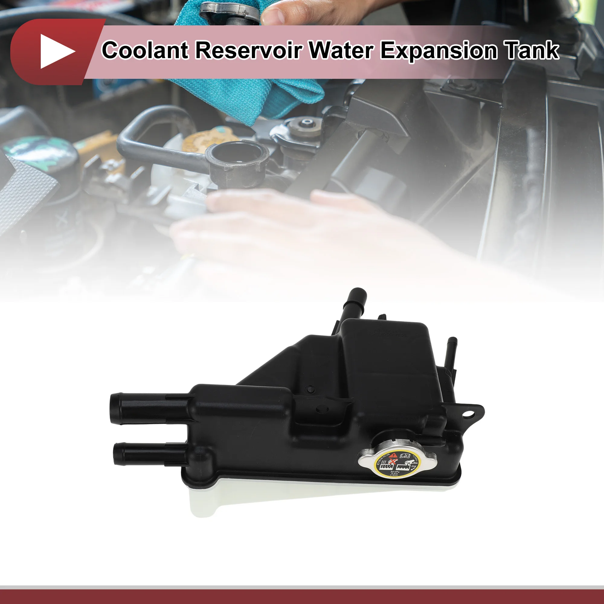 

Резервуар для расширения охлаждающей жидкости UXCELL с крышкой для Ford F-250 F-350 F-450 Super Duty