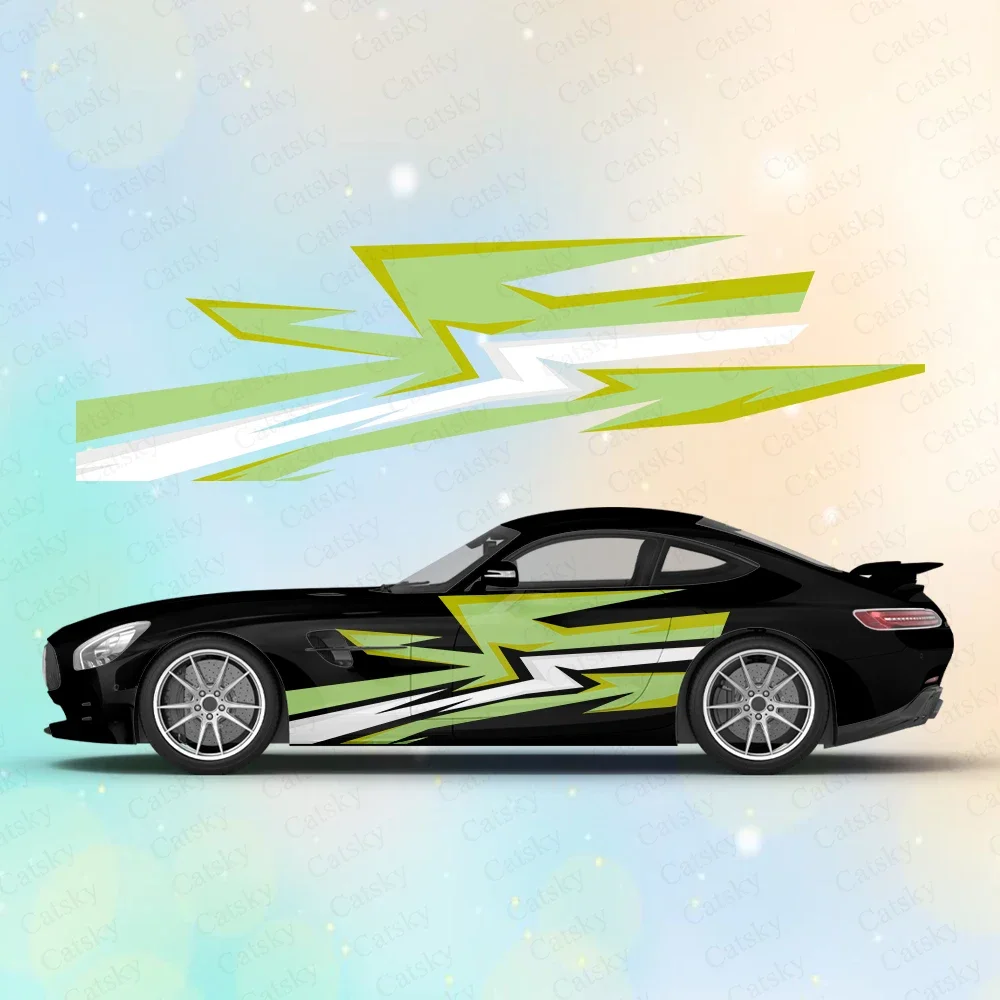 

Абстрактные графические линии для гонок, большие автомобильные наклейки и наклейки, наклейки на кузов автомобиля, боковые наклейки, водонепроницаемые виниловые наклейки для автомобиля