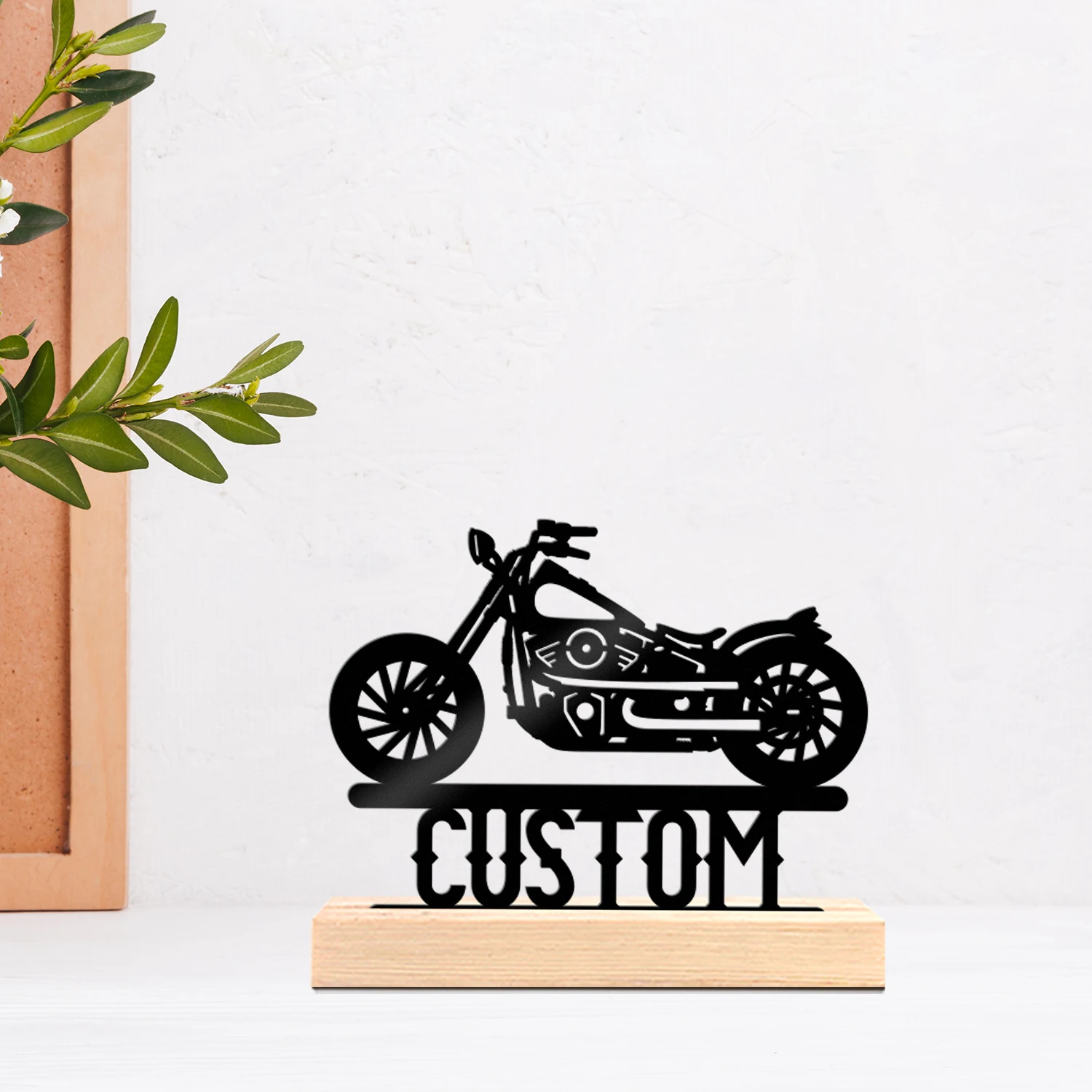 1 pièce d'art métallique personnalisée avec contenu sur mesure, livrée avec base en bois, cadeau de déménagement, décoration ornementale en métal