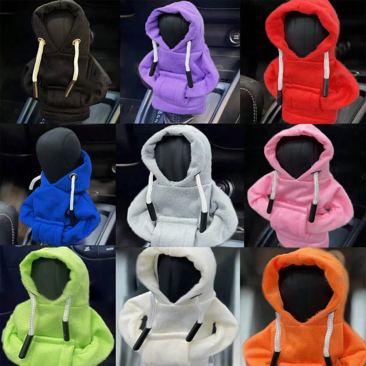 Winter Warmth Gear Shift Hoodie Cover Shift Cover Gear Handle Decoration Fits Manual Automatic Car Shift Lever Interior Decor