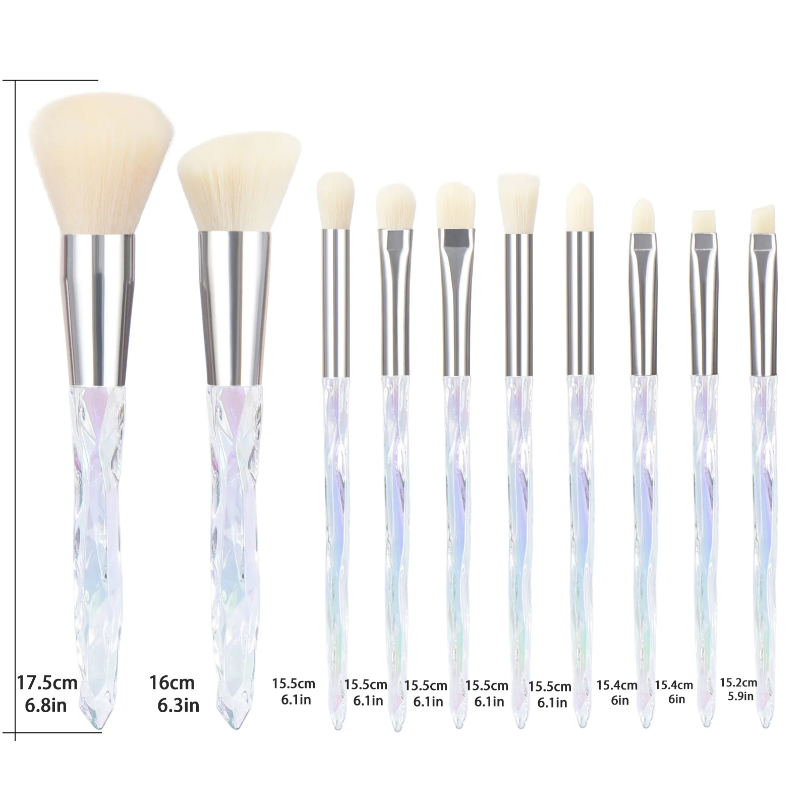 5-10 pinceau de maquillage clair poudre libre contorsion fond de teint brosse correcteur fard à paupières pinceau à sourcils outils de maquillage beau pinceau