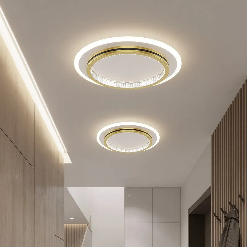 Luz LED de techo moderna para el hogar, lámpara de lujo, decoración interior para dormitorio, vestíbulo, pasillo, accesorio nórdico de geometría