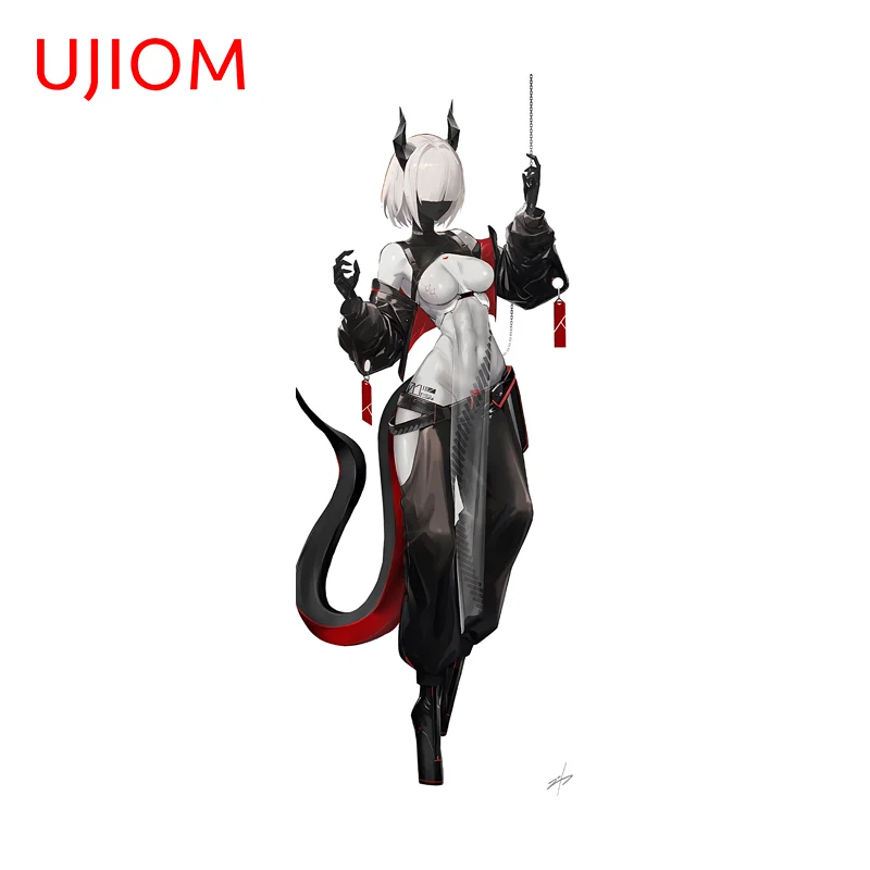 UJIOM ملصق حائط مغر للصقوق جميل عصري فني أنيق رسومات من الفينيل مناسب للأسطح الملساء