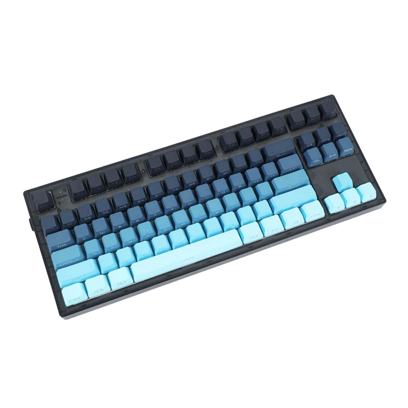 Sea Salt Gradient Keycaps PBT Double Shot OEM Height Backlight Shine Through Mechanical Keyboard AULA F75 GK61 Anne Pro 2 view 5