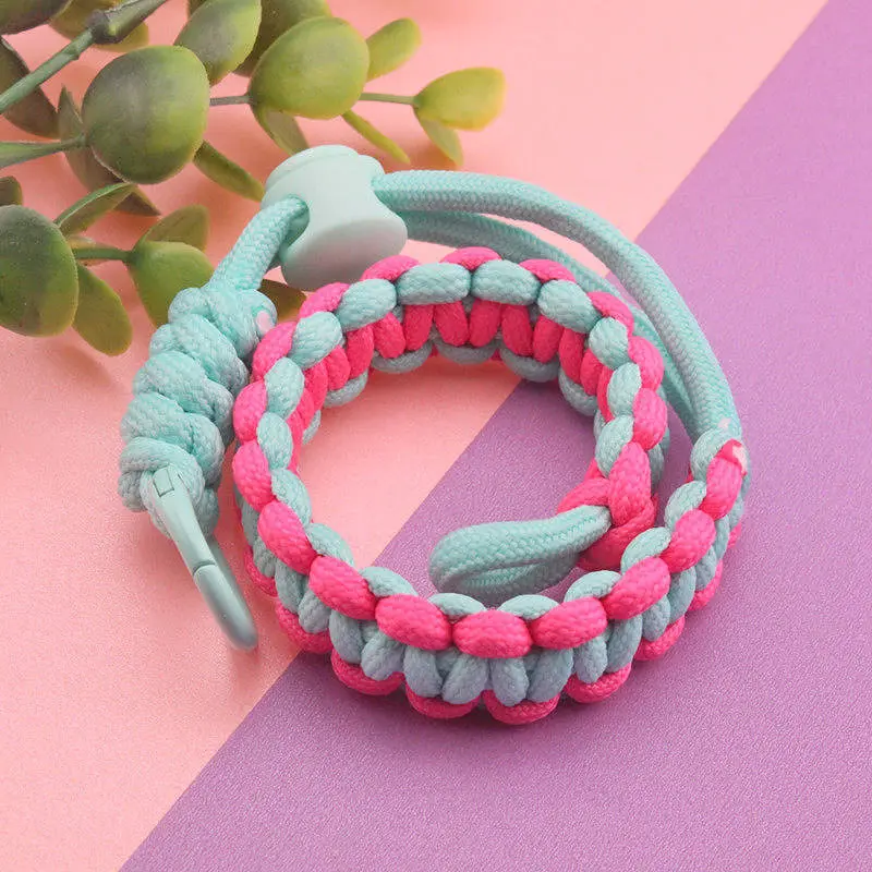 1Pcs Weaving Lanyard Bracelet Phone Case DIY Accessories Suitable For Bags Cameras Anti Loss Wrist Strap Sturdy And Adjustable