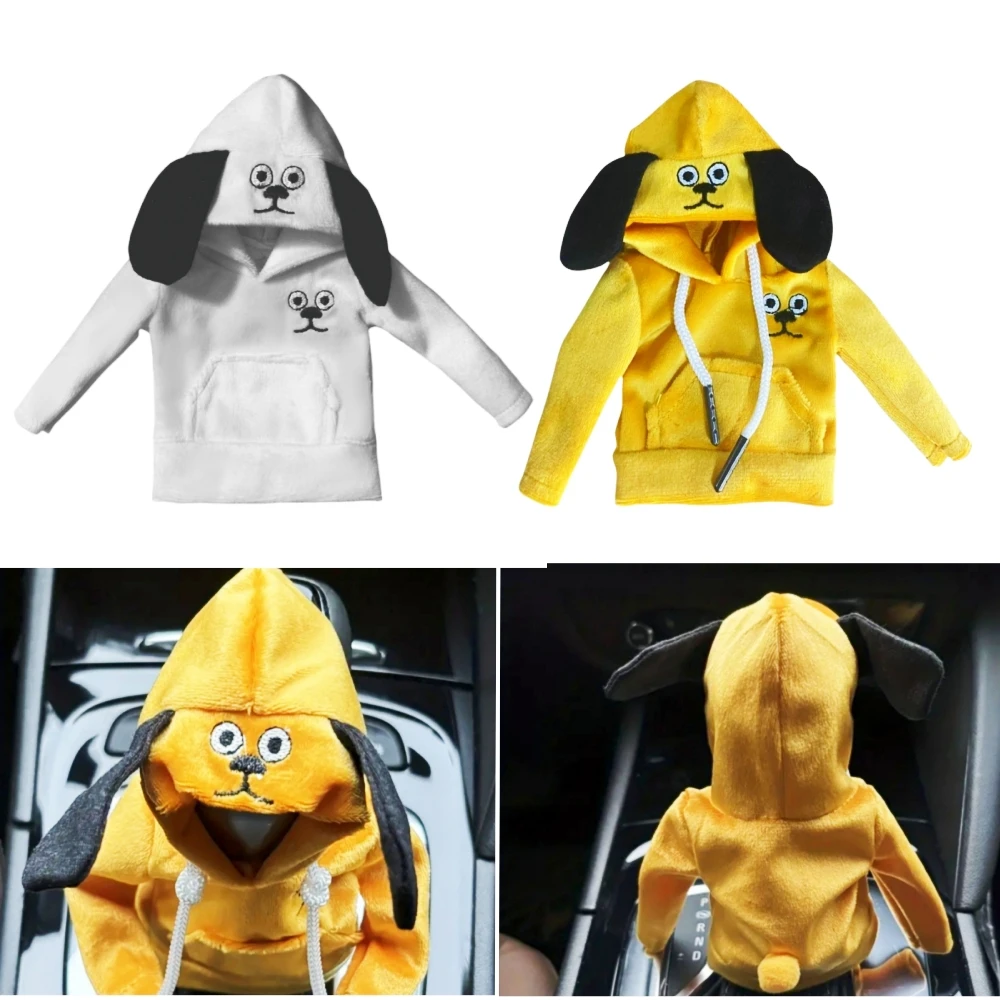 Urocza samochodowa gałka zmiany biegów Bluza z kapturem Puppy Change Speed Lever Bluza z kapturem Gear Shift Gearbox Handle Cover Case Car Mini Hoodies