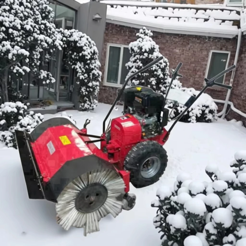 13HP Engine Outdoor Patio Broom All in One Snowplow Effective Snow Removal Sweeper Equipment
