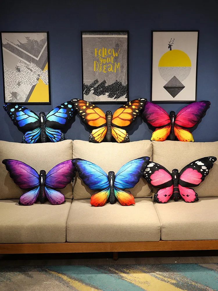 

Simulated Bright and Comfortable Butterfly-Shaped Pillow, Suitable for Home Decoration, for Interaction with the Family, and to Add Fun to Your Space