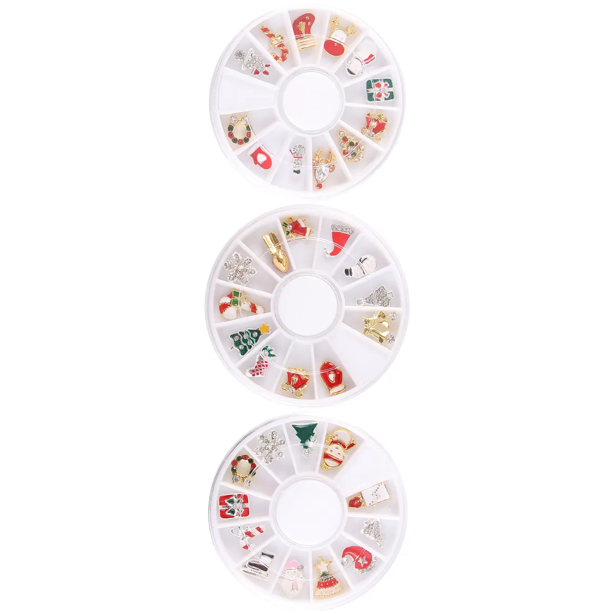 

Assorted Christmas Nail Art Decoration Kit High-Quality Alloy Manicure Supplies for Holiday Nail Design Accessories