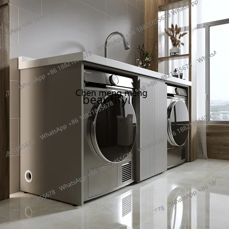 

2003Stainless Steel Drum Dryer Wash Wardrobe Balcony Ark Combination Integrated Laundry Tub Inter-Platform Basin