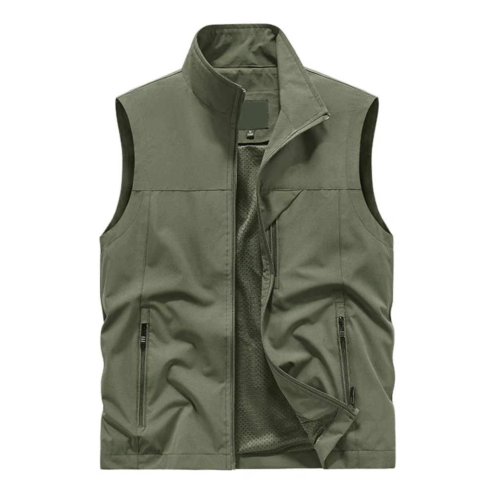 Mens Spring Summer Breathable Soft Mesh Lining Vests Photography Camping Sleeveless Jacket Casual Outdoor Men Camisole Jacket