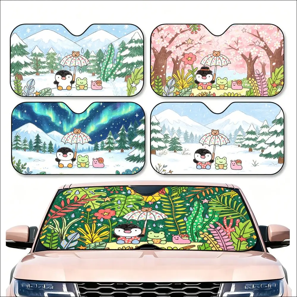 

Tomatobearo Sun Visor Car Windshield Sunshade | Reusable Aluminum Foil UV Heat Insulation Sun Visor Cover