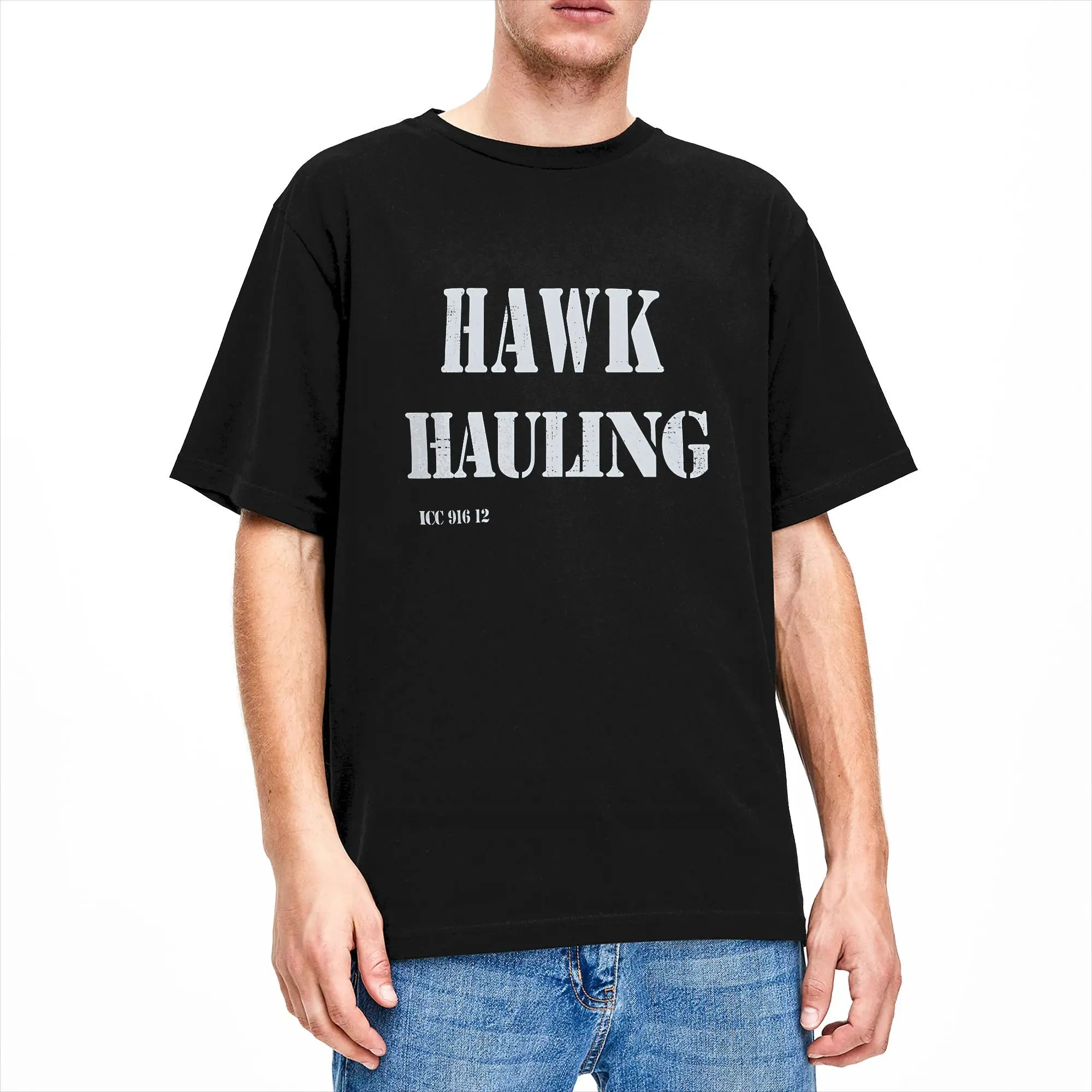 Hawk Hauling Door Decal T-Shirt Summer Over The Top Hippie T-Shirts Pure Cotton O Neck Oversize Clothes Short Sleeve  Tshirt