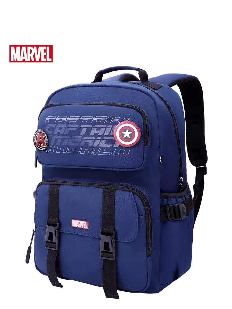 Disney Marvel Jungen Schultaschen Klasse 2-6 Captain America Grundschüler Schulter Orthopädischer Rucksack Große Kapazität Mochilas