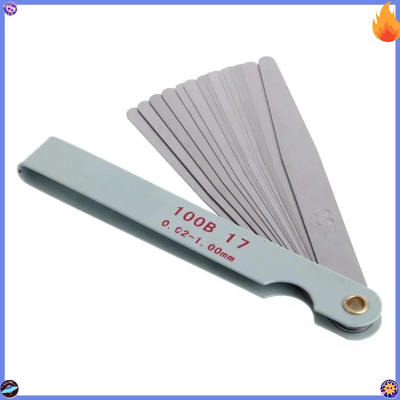 17 شفرات مقياس المحسس متري الفجوة حشو 0.02-1.00 مللي متر أداة قياس القياس لتعديل صمام المحرك #1