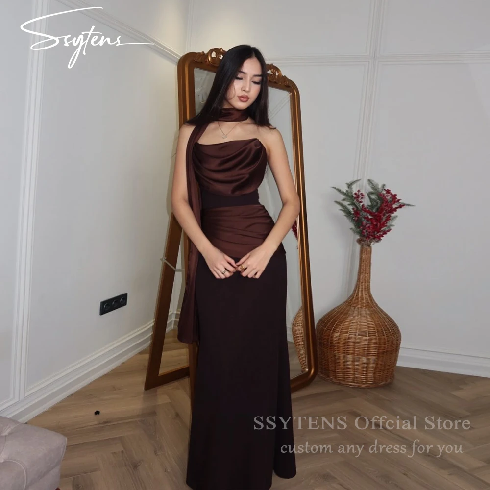 

SSYTENS Sexy Long Silk Scarves Mermaid robes de soirée Strapless Backless Party Dresses Floor-Length Prom Dress 2026 Customized