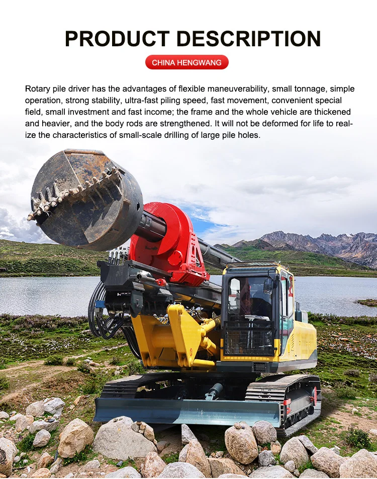 Digging Machinery Hydraulic Mini Earth Auger Pole Erection Machine Auger Bore Pile Foundation Machine