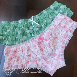 Bragas femeninas bonitas y dulces, ropa interior con capa de pastel, bragas de encaje, calzoncillos sexis de malla acogedores, lencería de cintura baja a la moda para mujer