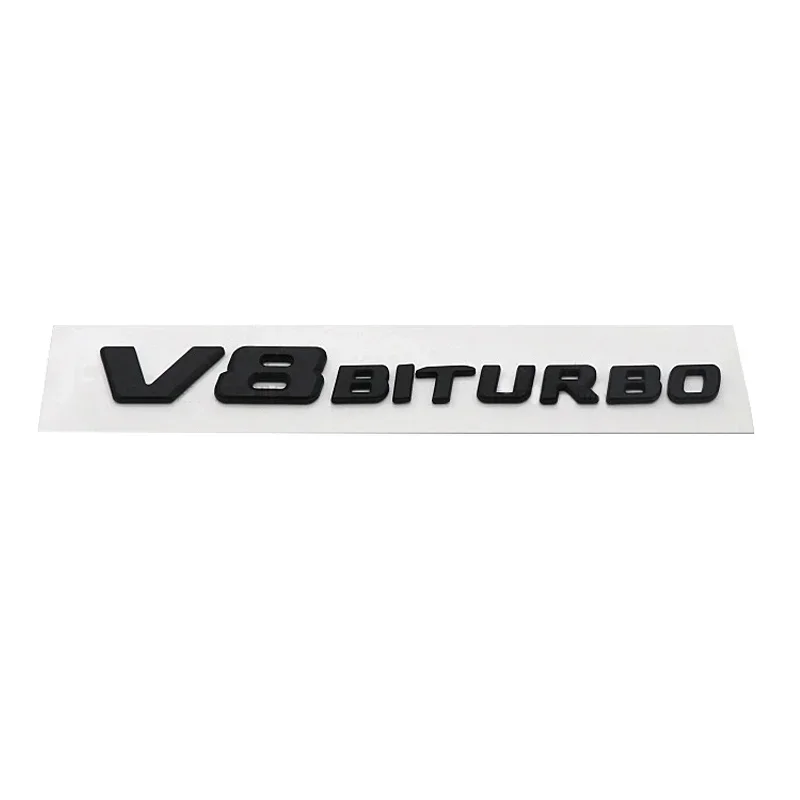 ABS Car Body Sticker Rear Tail Bumper Badge for Mercedes Benz V8 BITURBO Emblem W164 W176 W204 W203 W213 CLS GLA SLK G500 view 5