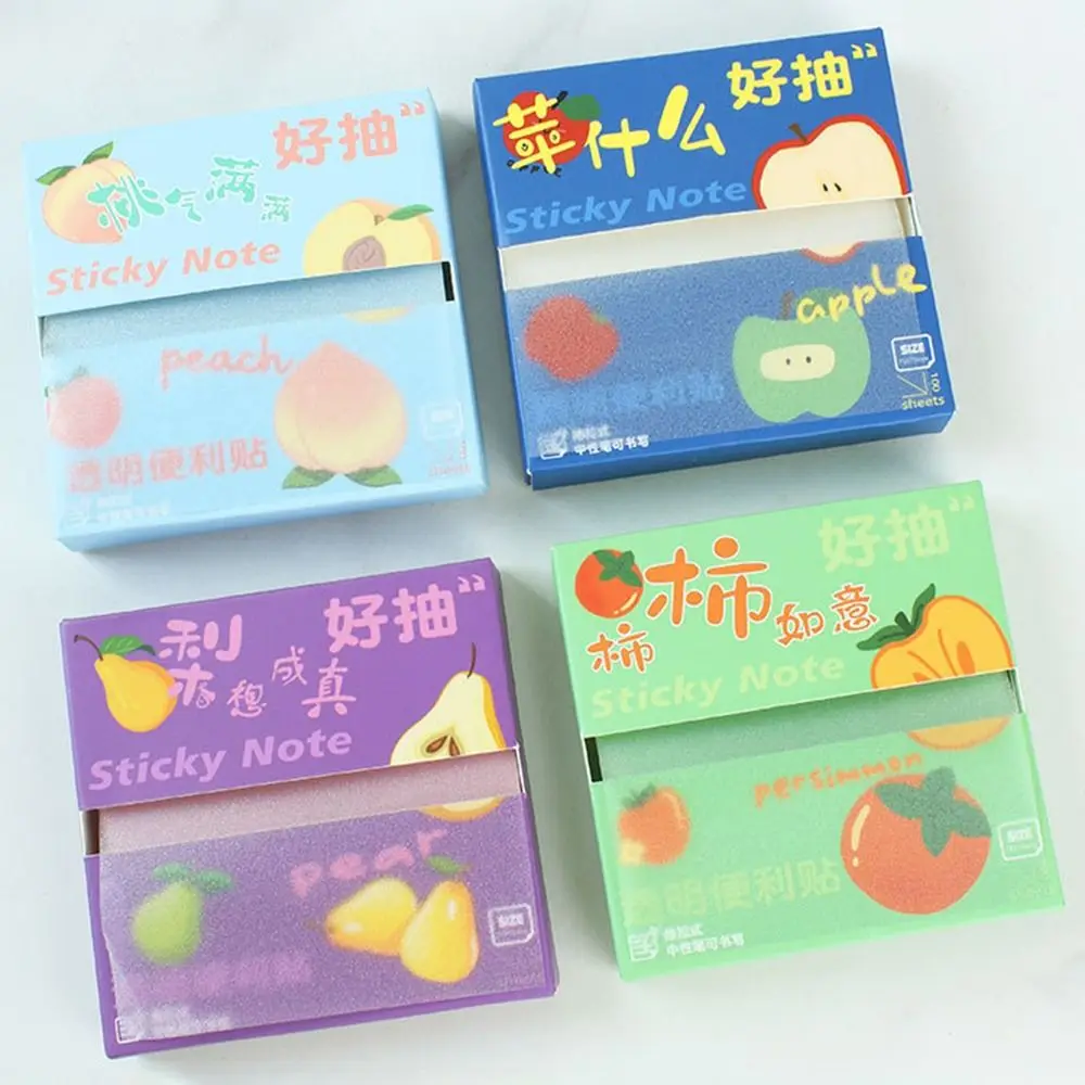 100Sheets Multipurpose Pull-out Type Sticky Notes Self-Adhesive Pearlescent Memo Pad Paper Planner Sticker School Supplies