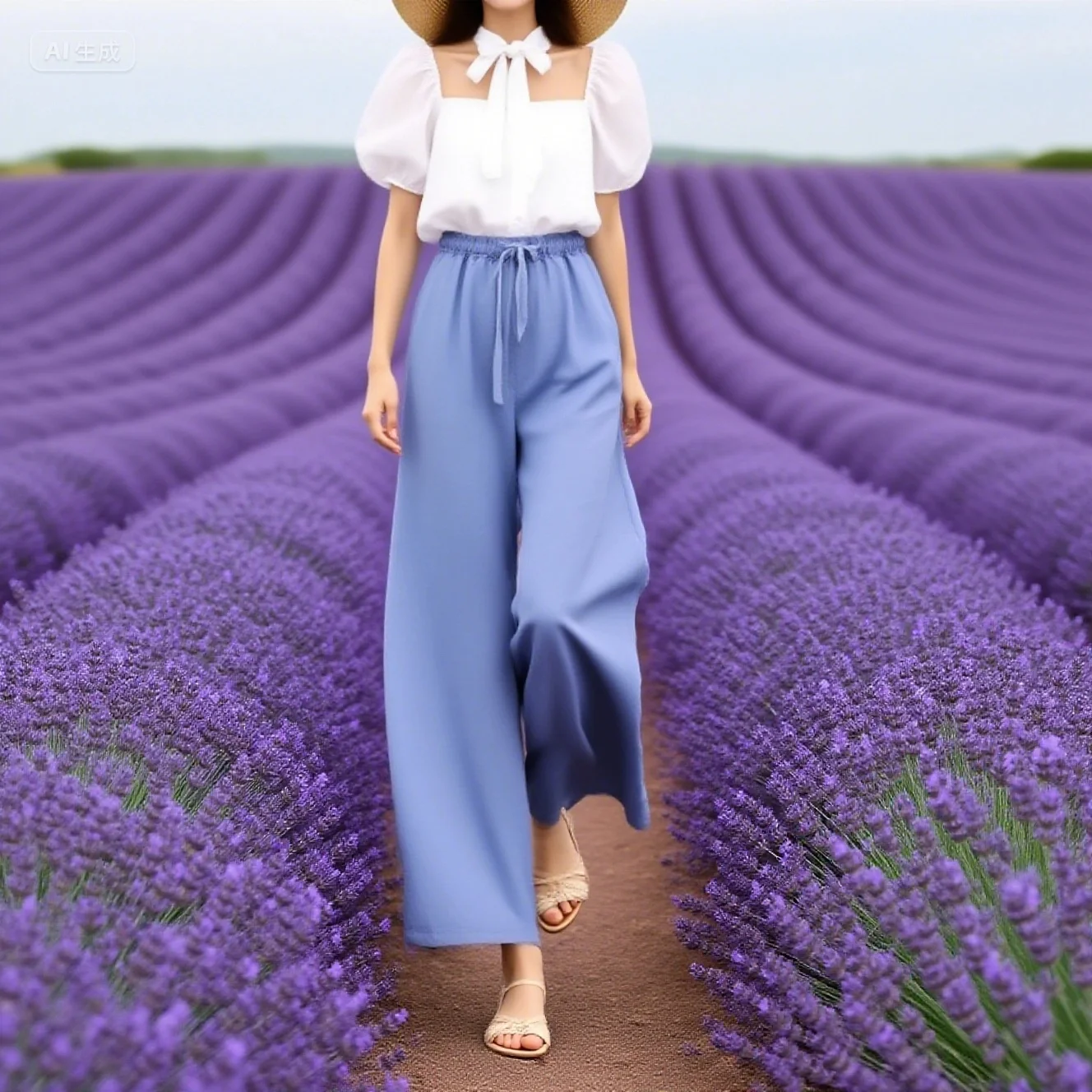 بلون القطن والكتان السراويل للمرأة خمر فضفاض الشارع الشهير الحريم السراويل الإناث عارضة عالية الخصر الرباط السراويل