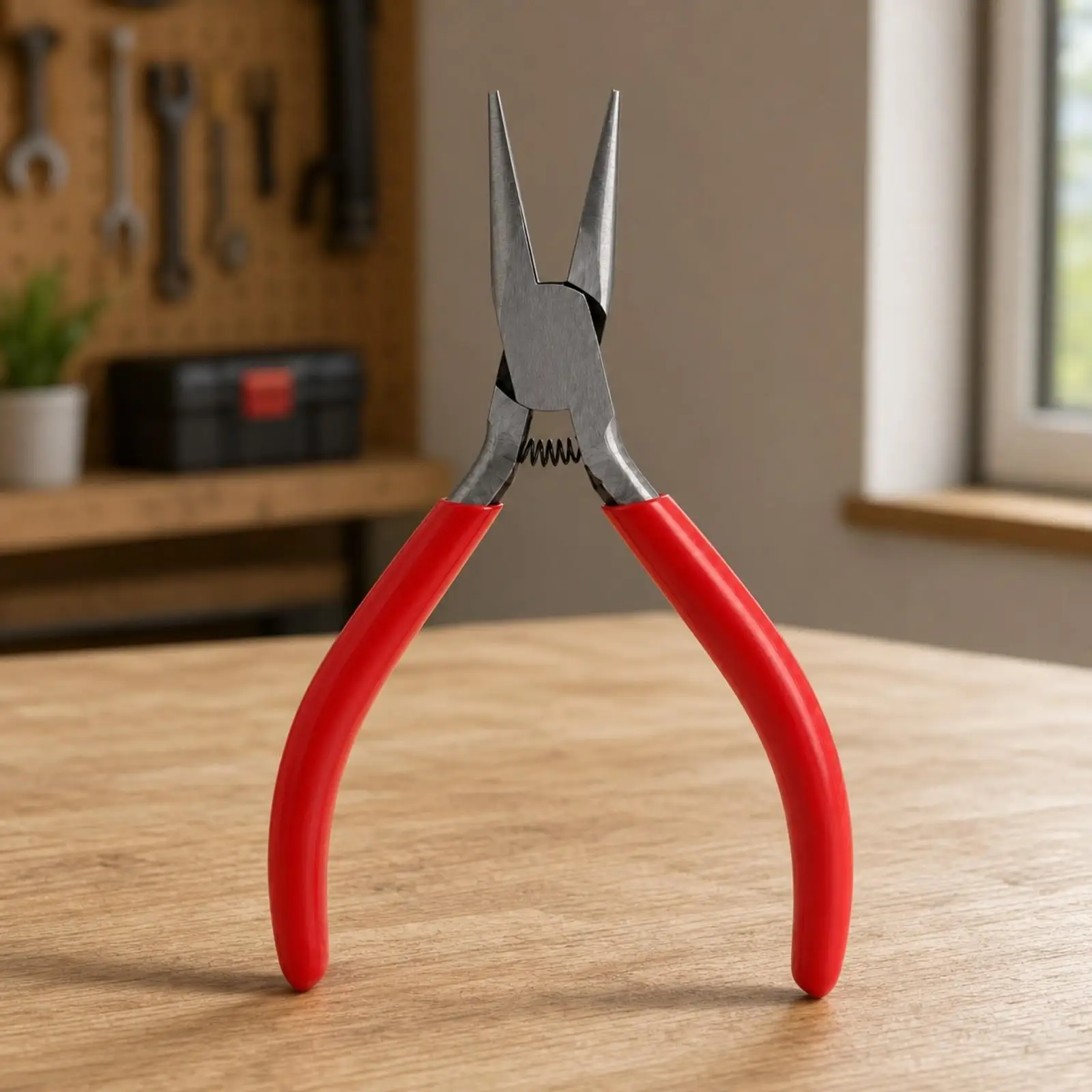 Spring Loaded Jaw Pliers for Jewelry Repair and Crafting Carbon Steel Hand Tool with Cushioned Grip for Bead Work