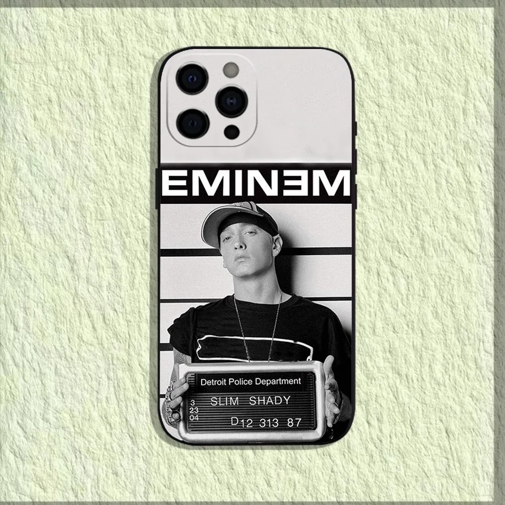 Rapper E-Eminem Phone Case For iPhone 16,15,14,13,12,11,Pro,X,XS,Max,XR,Plus,Mini Soft Black Cover