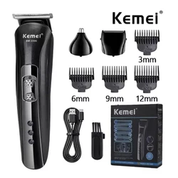 Kemei KM-1506 3 in 1 Electric Shaver Hair cutting Charging Hair trimmer Electric Rechargeable Nose Professional Shaving Machine