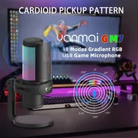 Game RGB Desktop PC Controllable Polar Patterns Dials Mute Touch Ampligame Microphone PLUS USB MIC Podcast Recording Hot Sale