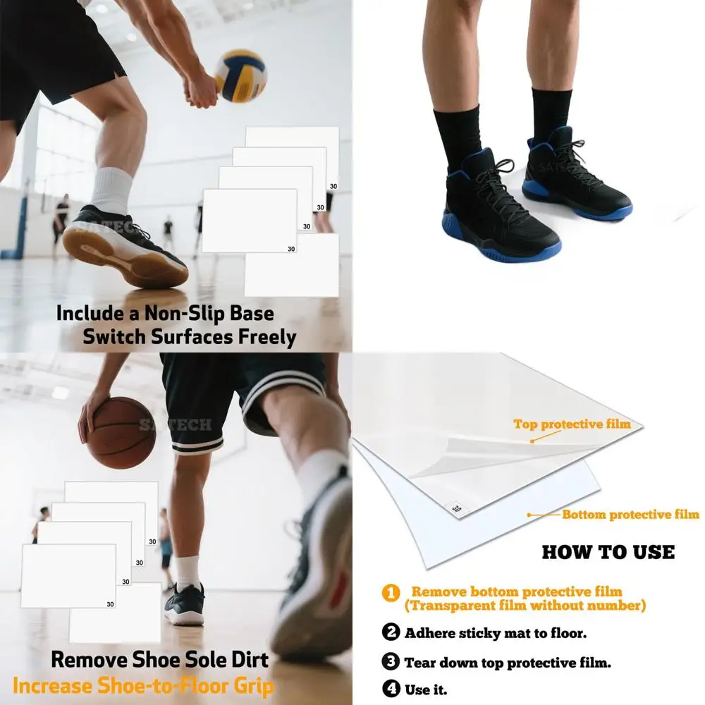 

Противоскользящий клейкий коврик, 13x17 дюймов, 30 листов, белый, идеально подходит для чистых помещений, домашних животных, гаражей