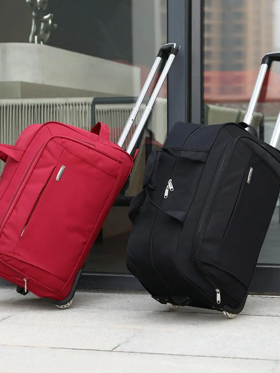 sac-de-voyage-a-roulettes-grande-capacite-en-tissu-oxford-poignee-courte-en-nylon-avec-tige-de-traction-couleur-unie-pour-diverses-occasions