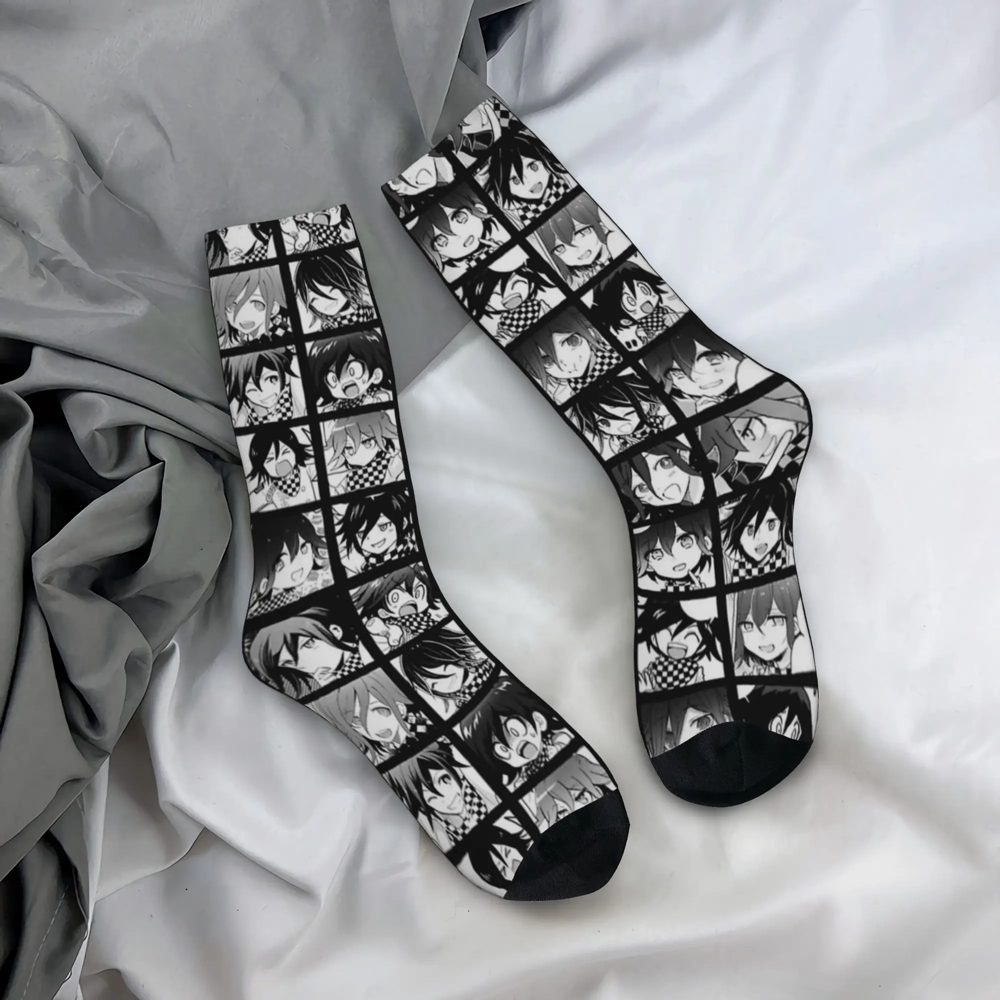 Winter Warm Retro Unisex Kokichi Oma Manga Collection Socks Danganronpa Anime Non-slip Football Socks