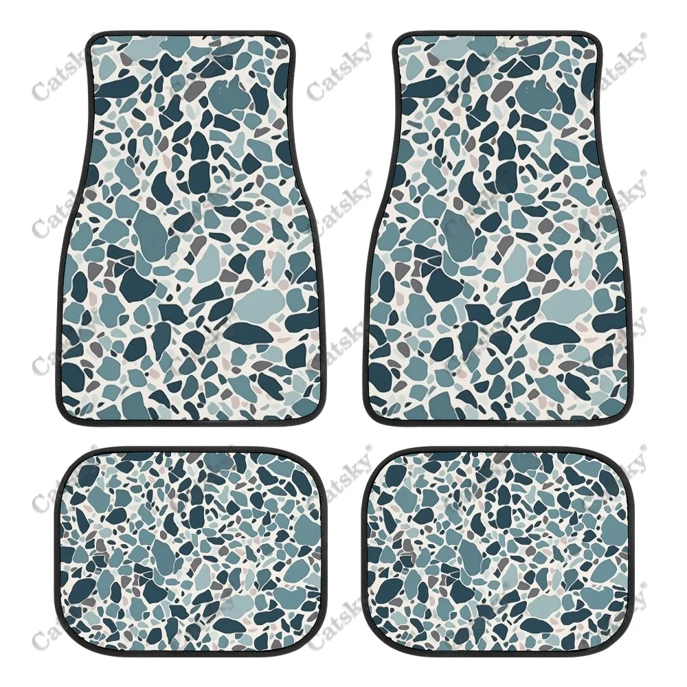 

Tranquil Terrazzo Pattern Car Auto Floor Mats Carpet, Customized Car Floor Mats All Weather Automotive Floor Pad Stylish