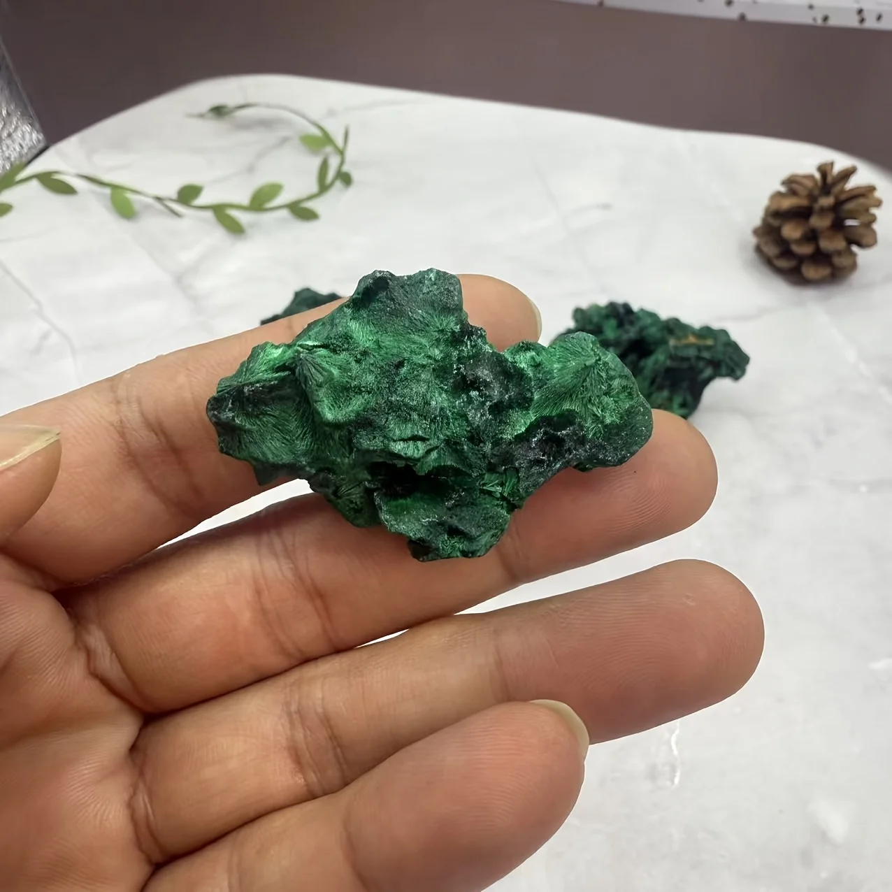 1pc natural malachite mine specimen decoration for home and office decoration, jewelry and holiday gift